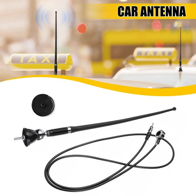 FM Aerial New Car Styling Top Roof Mount AM FM Radio Antenna Aerial Base Kit Bla
