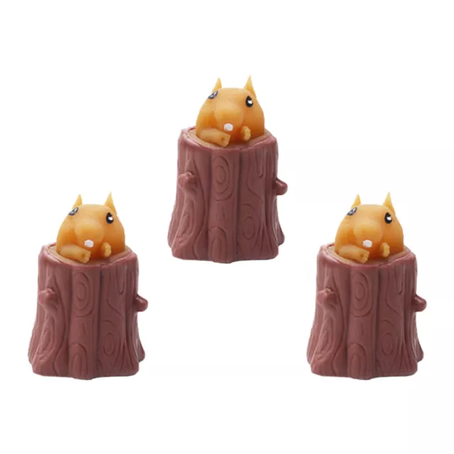 3 pz Portapenne Squeeze Squirrel Toys Squeeze Coppe Cattivi Favori Festa Divertenti Per Bambini