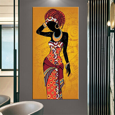 African Black Woman Scandinavian Canvas Painting Posters and Prints Wall Art