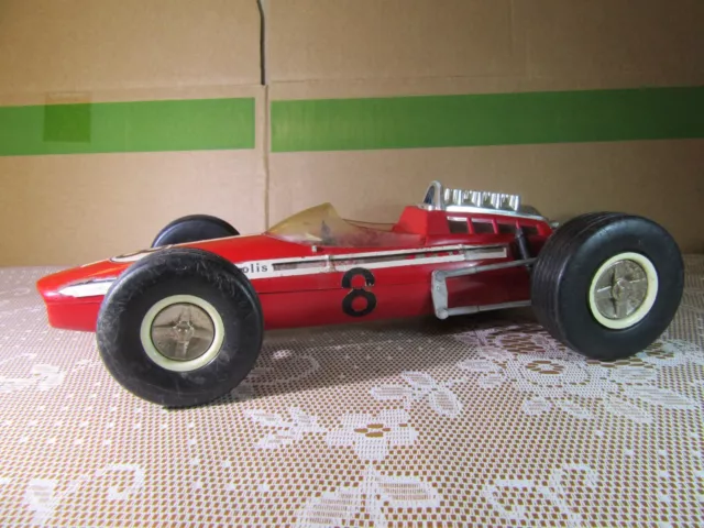 527Y Vintage Joustra 2163 Frankreich Auto Indianapolis #8 Spielzeug Ab Reibrad L