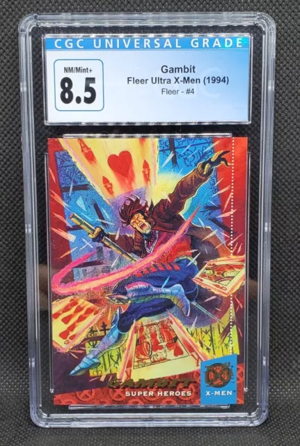 1994 Fleer Ultra X-Men #4 Gambit Marvel Trading Card CGC 8.5 NM/Mint+