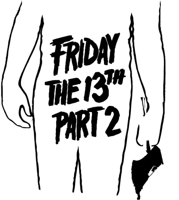 Friday the 13th PART 2 vinyl decal sticker horror movie cult slasher vhs