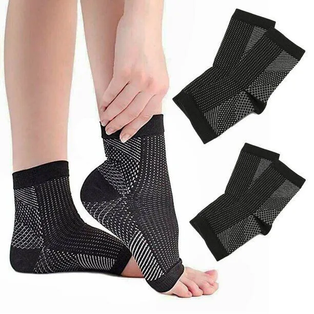 2 Pairs Foot Sleeve Plantar Fasciitis Compression Socks Achy Swelling Heel Ankle