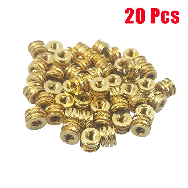 20 Pcs # 6-32 Brass Threaded Heat Set Screw Inserts For 3D Printing Metal
