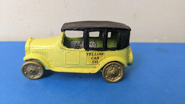 ANTIQUE TOOTSIETOY 1920'S Taxi Cab Yellow Original Diecast Toy Car $29.