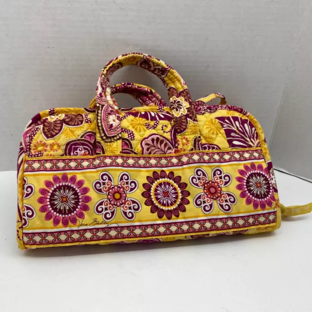 VERA BRADLEY BALI GOLD Hanging Travel Organizer Toiletry Cosmetic Bag