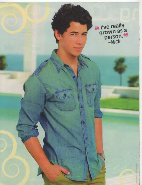 Nick Jonas pinup Twist mag picture Selena Gomez Justin Bieber photo clippings