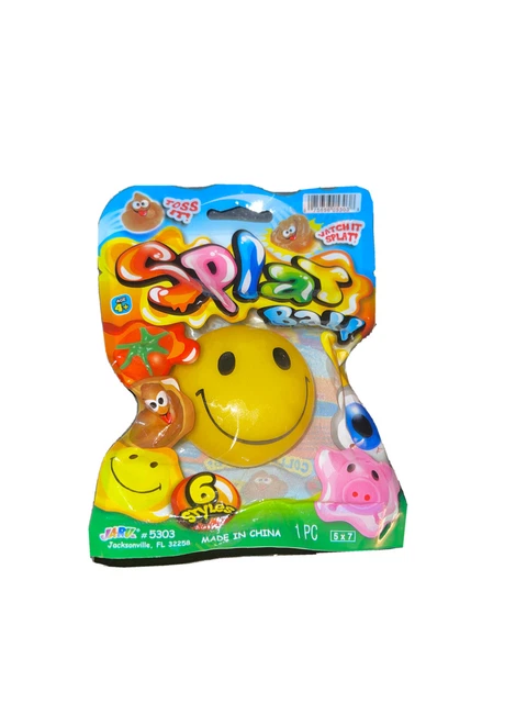 Jaru Splat Ball Squishy Smiley Face Toy Stress Ball