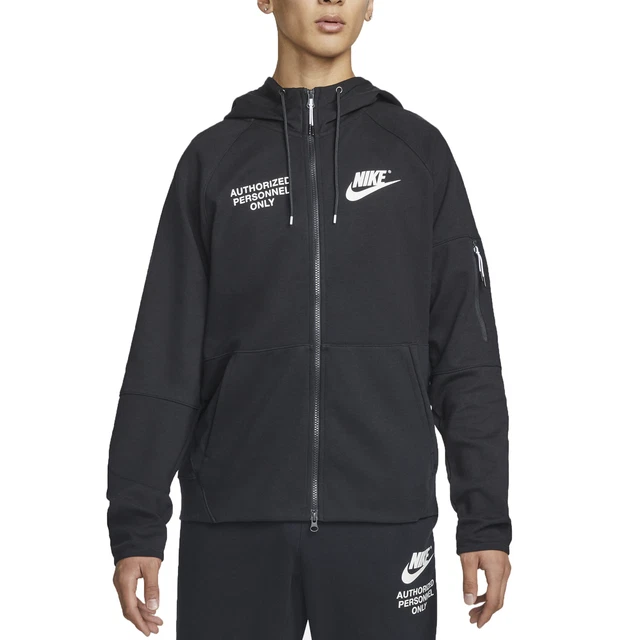 Nike Felpa da Uomo con Cappuccio e Zip Sportswear Nera Taglia L Cod DM6548-010