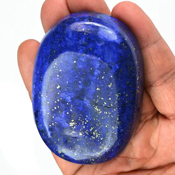 Haut Bijou 816 CT Naturel Or Flocons Bleu Lapis Lazuli Ovale Cabochon Gemme 3