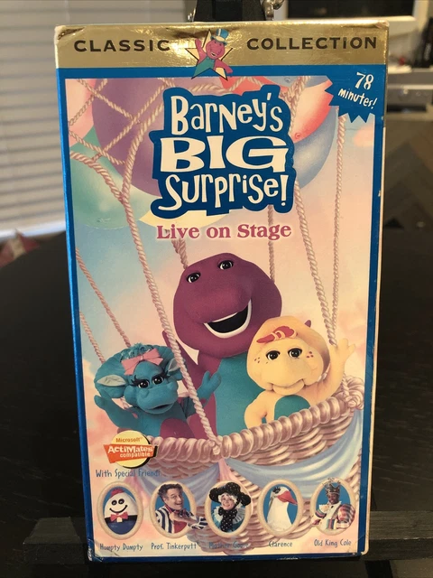 Barney S Big Surprise Live On Stage 1998 Vhs Version White Tape 78 Barney S Big Surprise Live On Stage 1998 Vhs Version White Tape 78