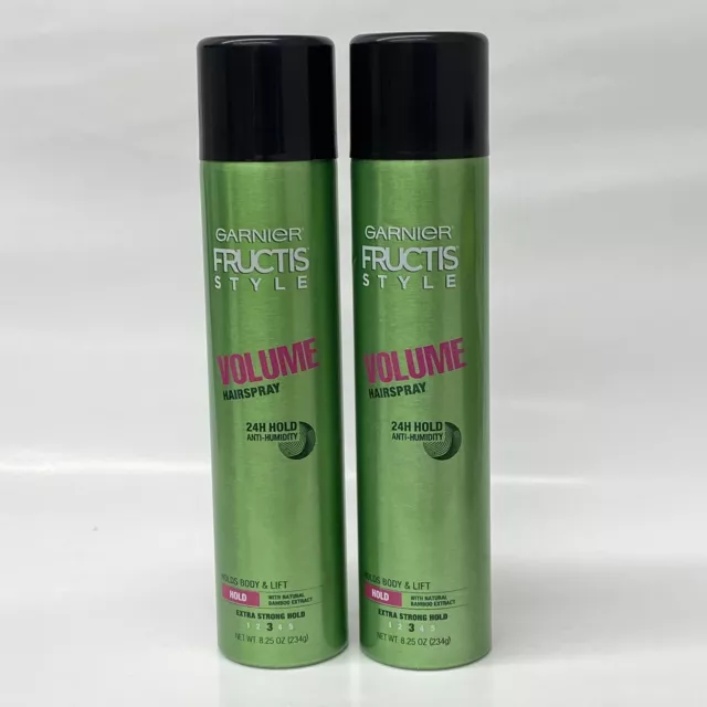 Garnier Fructis Style Volume Anti-Humidity Hairspray Extra Strong Hold,  2 Pack