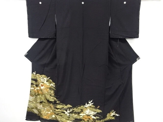 6814806: Japanese Kimono / Vintage Tomesode / Kinsai / Yuzen / Shochikubai