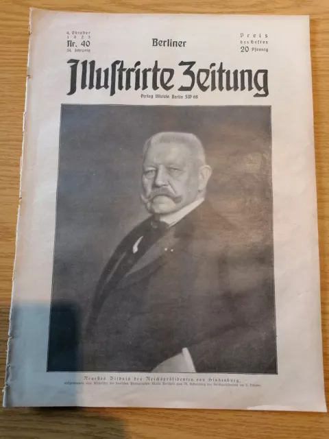 Berliner Illustrirte Zeitung Nr. 40/1925 vom 4.10.1925 Hindenburg Fußball