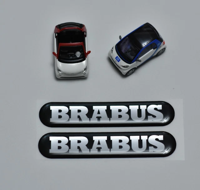 Autocollant Logo Brabus Pour Smart - Décoration Voiture, Badge, Haute Qualité, Facile à Poser, Protection Rayures