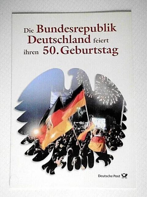 Beleg Ersttagsblatt Faltblatt 1999 50 Jahre BRD Bund Block 48+49 FDC Vollstempel
