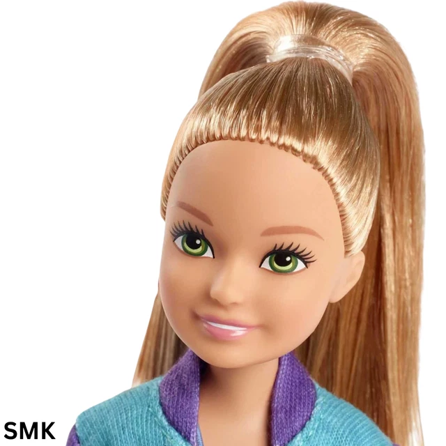 BARBIE TEAM STACIE Gymnastics Doll Playset With Spinning Bar And