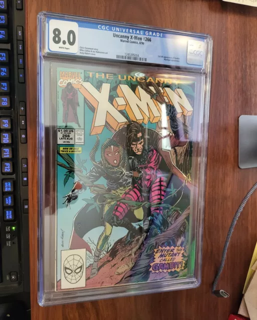 Uncanny X-Men #266 CGC 8.0- 1st Full Appearance Gambit White Pages Marvel Comics