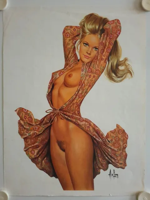 Affiche ALAIN ASLAN - PIN-UP Années '70