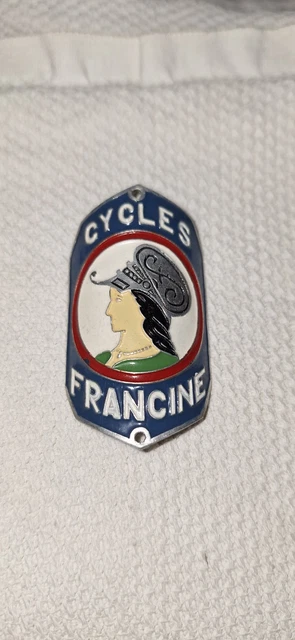Plaque de Vélo Ancienne La Française Diamant France Bicyclette