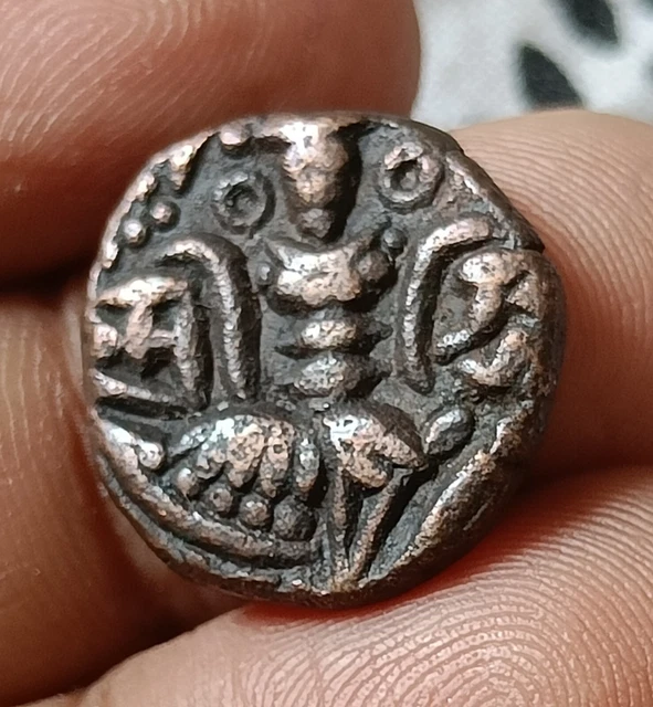 Ancient indian coper coin of Lohara Dynasty  kashmir king DIDDA RANI top grade.