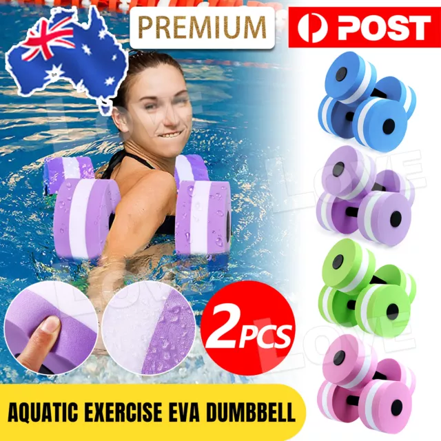 2Pcs Water Dumbbells Aquatic Exercise Dumbells Water Aerobics Workouts Barbells