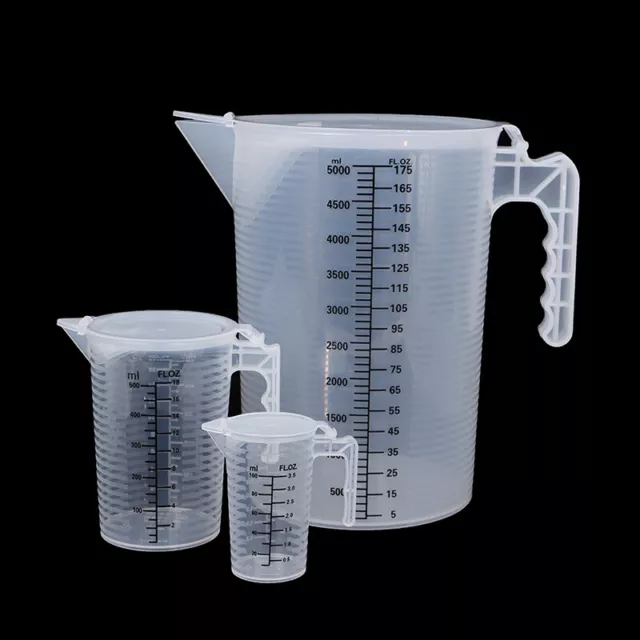 1Pc Plastic Liquid Measuring Cup Jug Pour Spout Surface With Lid Measuring TA_N8 2