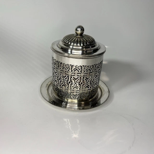 Antique Mackay & Chisholm Silver Edinburgh Preserves Pot Holder Pattern #6251