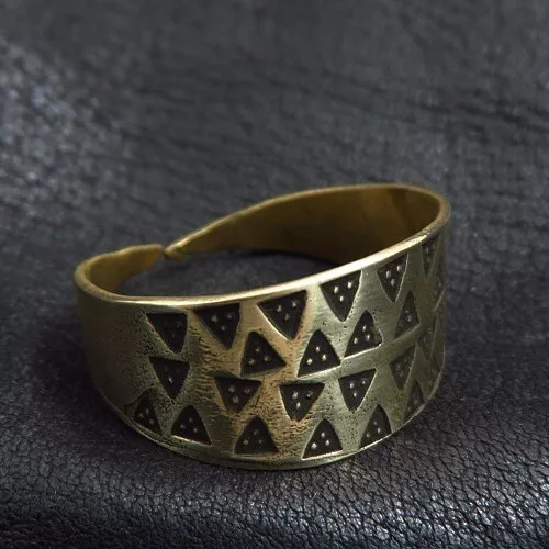 Bronze Prussian Finger Ring. Medieval Jewelry. Historical Reenactment.