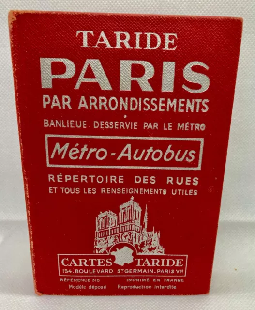 TARIDE Plan de Paris par Arrondissements - Métro - Autobus - Complet