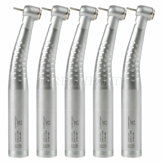 5x dental 6 hole connect LED Fiber Optic Turbine push button handpiece