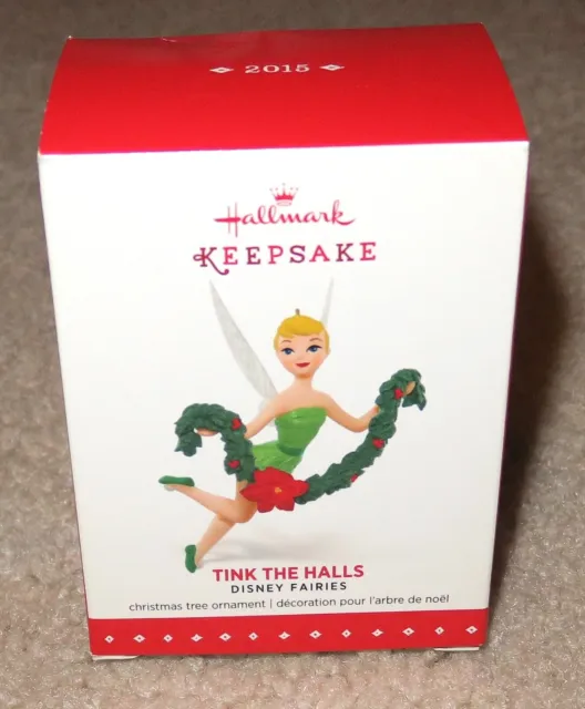 2015 Hallmark Keepsake Ornament Tinker Bell Tink the Halls Disney Fairy With Box