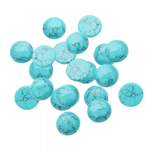 20x blue Turquoise Gemstone Flatback Cabochon For Handmade