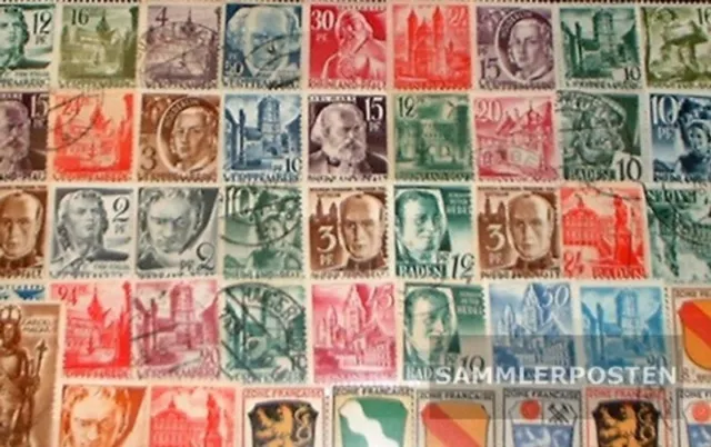 Allied Cast in Germany French Zone after the 2. War Stamps 25 different stamps