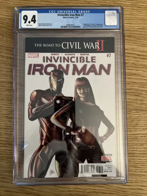 Invincible Iron Man 7 Marvel 2016 CGC 9.4 1st Appearance Riri Williams Ironheart