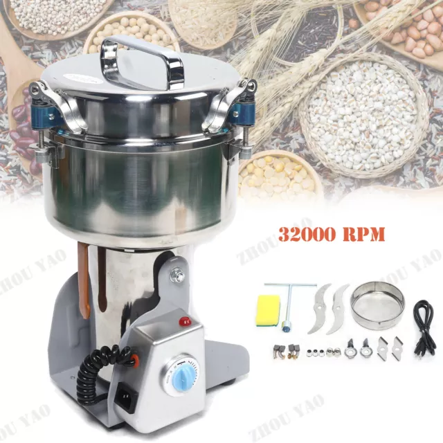 2000g Electric Herb Grain Spice Grinder Cereal Mill Grinding Flour Machine 110V