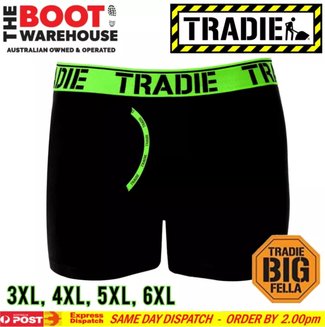 Tradie Big Fella Underwear  'Green Single Pair Trunk ' - Undies For Big Blokes