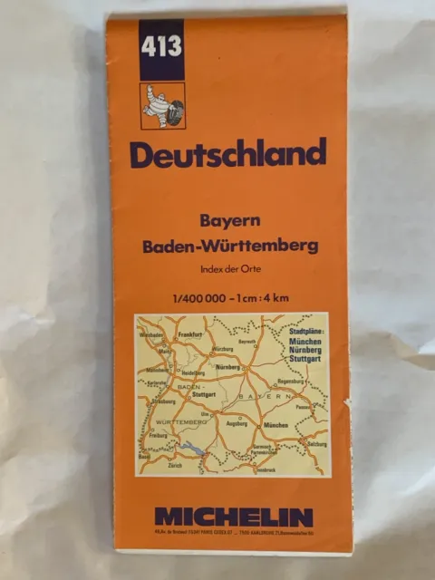 Michelin Germany, Bayern & Baden-Wurttemburg Map