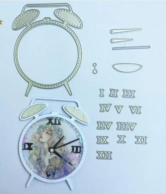 Clock Craft Dies Metal Cutting Card Die Making Scrapbooking DIY Decorative Cut