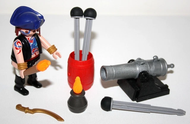 Figurine PLAYMOBIL Special 4690 - Pirate Avec Drapeau Tête De Mort - Occasion Complète