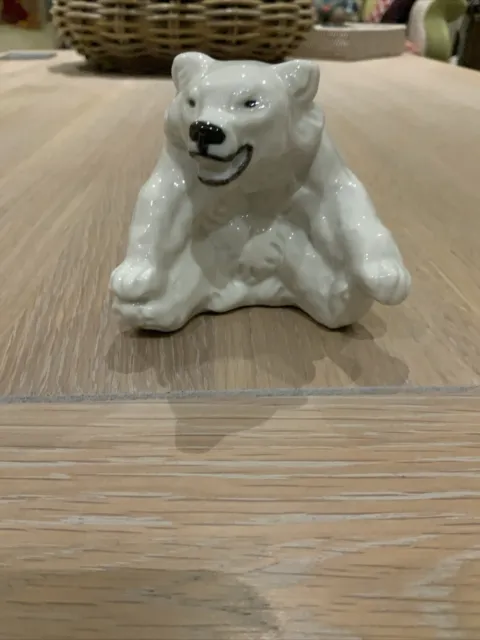 Royal Copenhagen White Polar Bear figurine Underglazed Designed by Knud Kyhn 246