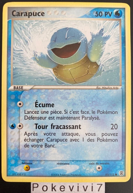Carte Pokemon CARAPUCE 83/112 Bloc EX Rouge Feu Vert Feuille FR NEUF