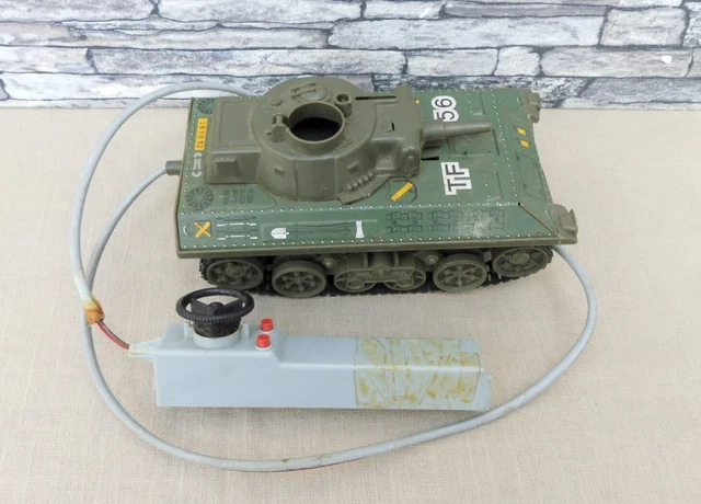 Jouet Militaire Vintage JOUSTRA - Char Tank TF 56 - Roues Non Motrices - Occasion