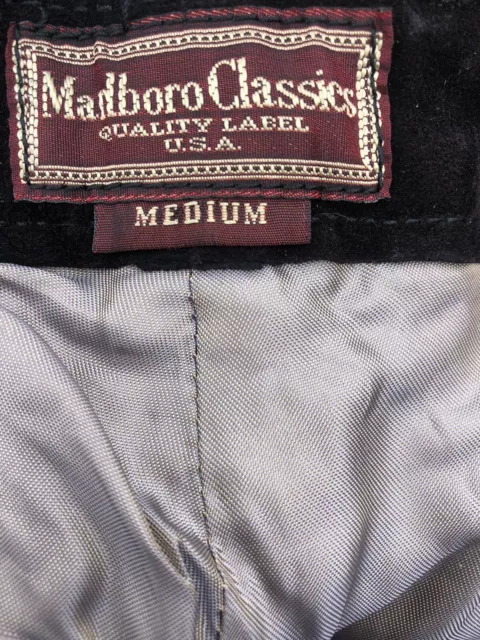 Vintage Grösse 32" Marlboro Classics Schokoladenbraun Wildleder Hide Lederhose 2