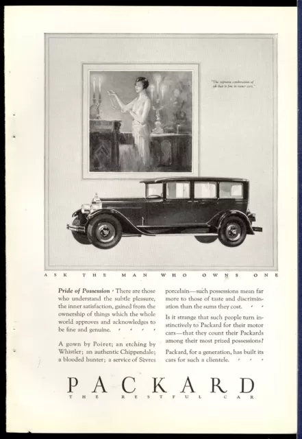 1926 PACKARD advertisement, large sedan, probably 1927 model