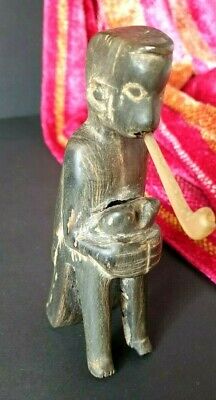 Old Borneo Carved Horn Figure  …beautiful collection & display 2