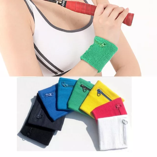 Wrist Support Brace Zip Wallet Running Cycling Tennis Sports Money Key BagS'EL