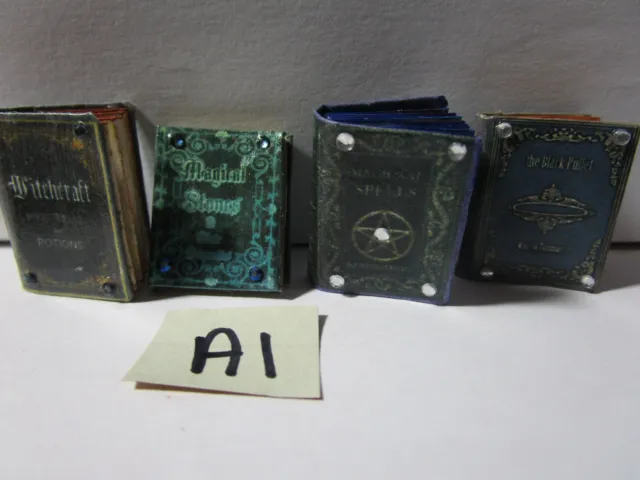 1/12th miniature dolls house magic books A1