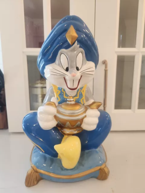 Vintage Warner Brothers Looney Tunes Bugs Bunny Genie Cookie Jar 1998