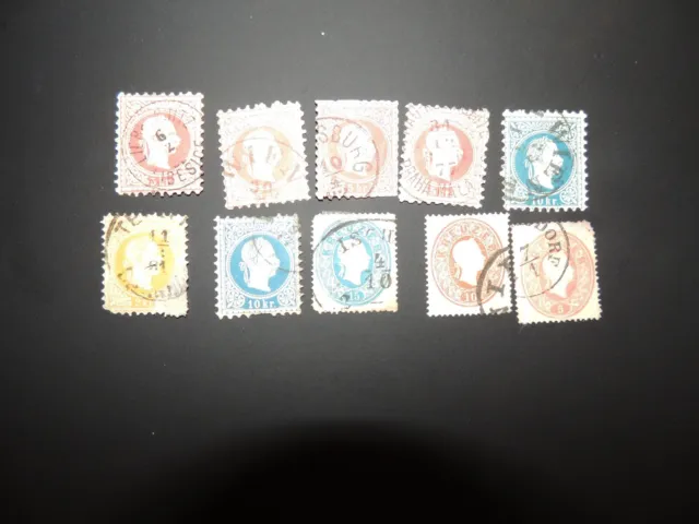 Briefmarken „10x Österreich Kaiserreich teilw. Falz wie abgebildet (5)“
